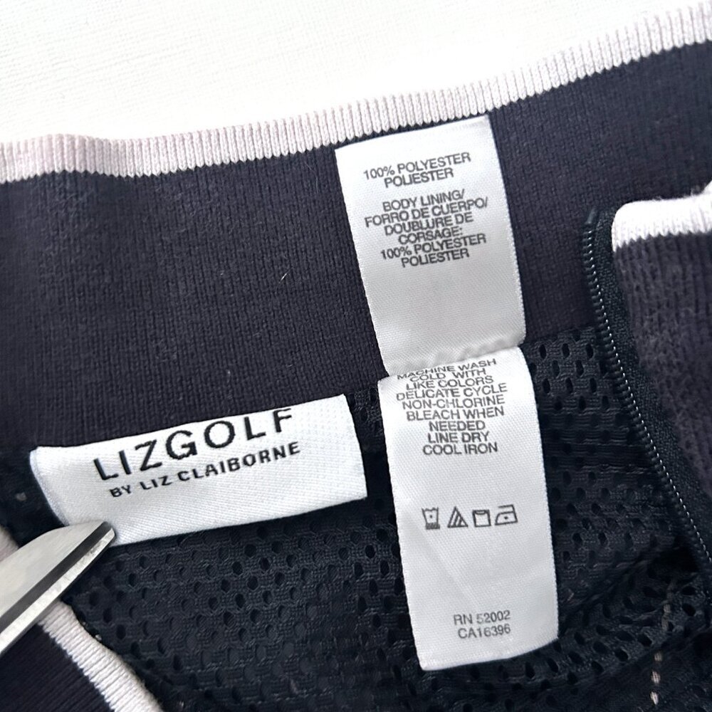 Vintage Liz Golf Nautical Map Womens M Coastal Preppy 90s Windbreaker Pullover - Picture 11 of 11